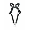 MOB Eroticwear Harnais Cross Cockring Dngeon Noir